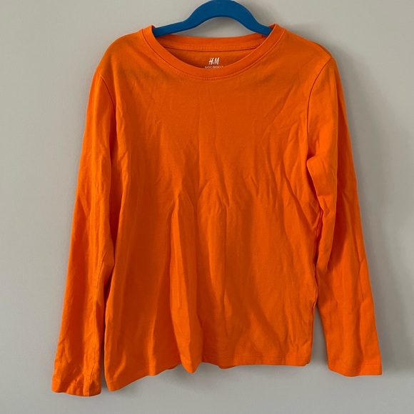 H&M Basic Kids Organic Cotton Long-Sleeve T-Shirt - Orange - Picture 5 of 5